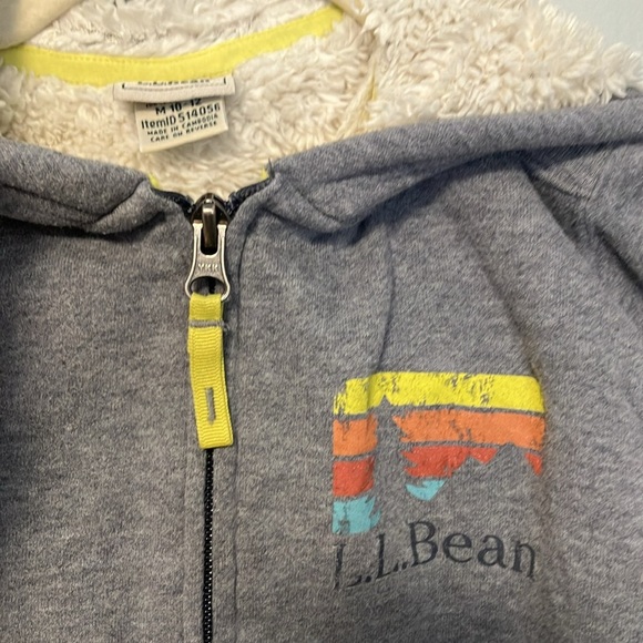 L.L. Bean Gray Hoodie with Vibrant Details - Picture 3 of 6